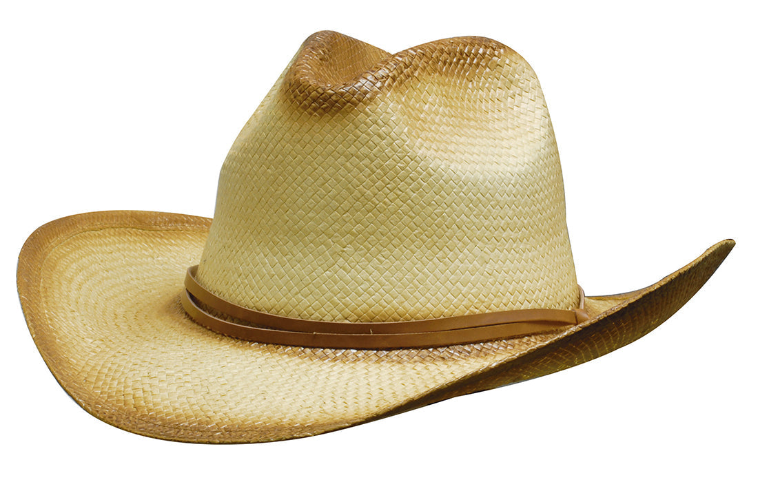 Headwear Sprayed Cowboy Hat Leather Band X12 - S4282 Cap Headwear Professionals   